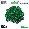 Green Acrylic Cube tokens