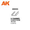 U Channel 3.0 width x 350mm - STYRENE STRIP 2
