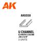 U Channel 6.0 width x 350mm - STYRENE STRIP 2